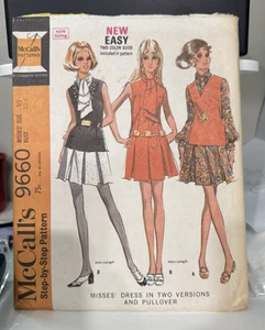 FREE SHIP! 9660 McCalls Size 10 Sewing Pattern Misses 1960s - Picture 1 of 2