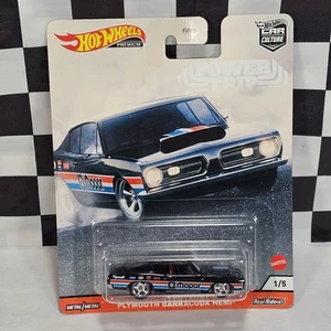 Hot Wheels Premium Car Culture Power Trip Plymouth Barracuda Hemi 1/5 Black New - Picture 1 of 10