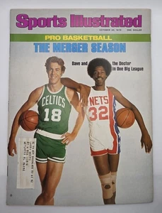 Sports Illustrated 1976 edición del 25 de octubre con etiqueta Dave Cowens Julius Erving - Imagen 1 de 2