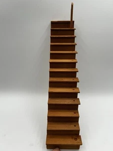 Escaleras de madera hechas a mano para casa de muñecas escala 1/12 vintage - Imagen 1 de 14