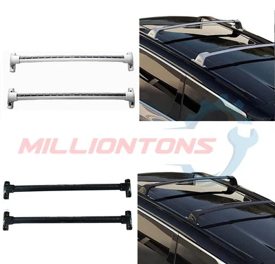 Barras transversales para portaequipajes de techo para Infiniti QX60 2022-2026 plateado o negro aluminio 2 piezas Foto 1 de 4