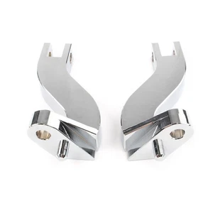 Kit supporto pedale posteriore passeggero adatto a Harley Davidson Touring FLHT 93-16 cromato - Foto 1 di 4