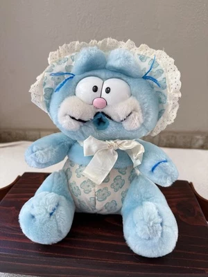 Vintage 1981 Dakin Baby Garfield Blue Plush Kitchy Koo Stuffed No Pacifier - Image 1 of 4
