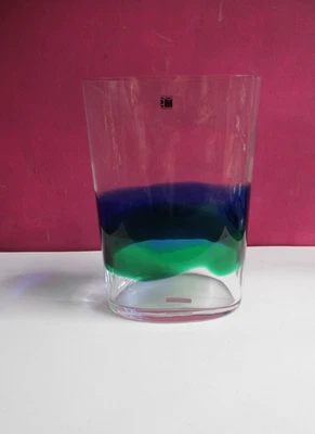 L68-CARLO MORETTI-MURANO VASO  OVALE DESIGN-VETRO GLASS REGALO VENEZIA GHIFT - Immagine 1 di 4