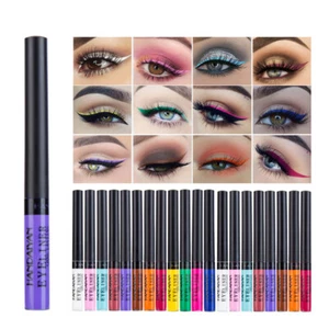 12 Farbe Matt Flüssiger Eyeliner Wasserfest Augen Liner Stift Langhaltend Augen, - Bild 1 von 24
