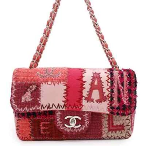 CHANEL Patchwork Single Flap ChainShoulder Bag Size 25 Tweed/Patent Leather/... - Picture 1 of 13
