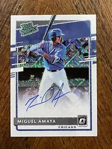 Miguel Amaya 2020 Donruss Optic White Mojo Rated Rookie On Card Auto 39/99 Cubs - Picture 1 of 1