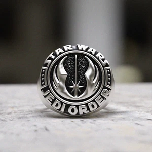 925 Sterling Silver Star Wars Jedi Order Ring - Handmade Signet Ring - Picture 1 of 8