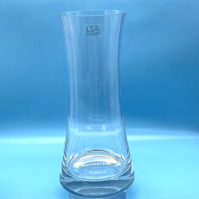 LSA International Vase Clear Made in Poland 12” Crystal Mouth Blown Hand Crafted - Image 1 of 4