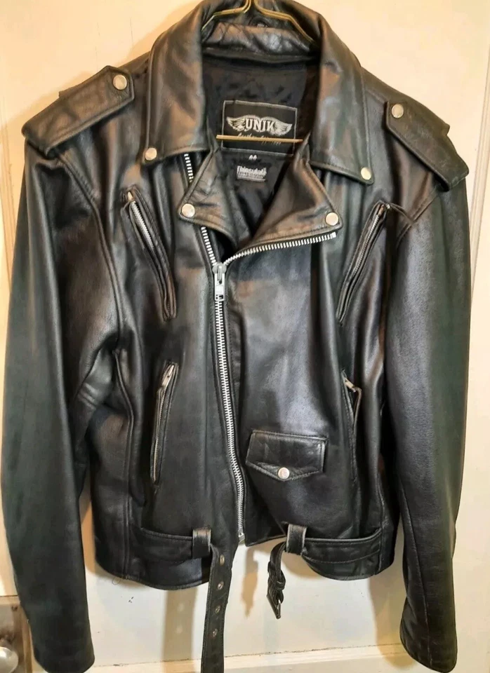 Chaqueta de cuero para motociclista Unik Premium talla 44 forro extraíble resistente Foto 1 de 4