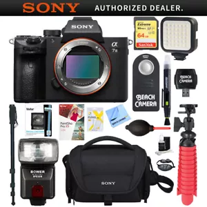 Sony a7III Mirrorless Digital Camera Body +64GB Memory & Accessory a7 iii Bundle - Picture 1 of 12