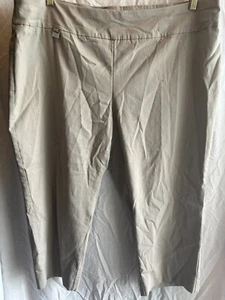 Alfani Capris Plus Size 22W Beige Pull On Stretch EUC - Picture 1 of 4