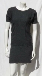 BANANA REPUBLIC Charcoal Gray Wool Cashmere Ribbed Sweater Knit Dress size US S - Picture 1 of 5