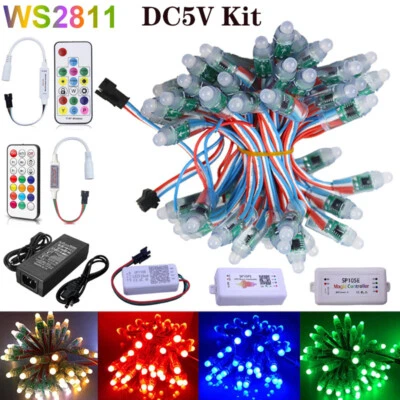WS2811 DC5V Pixel LED Modul Licht Farbe Wifi/Bluetooth Controller Adapter IP68 - Bild 1 von 4