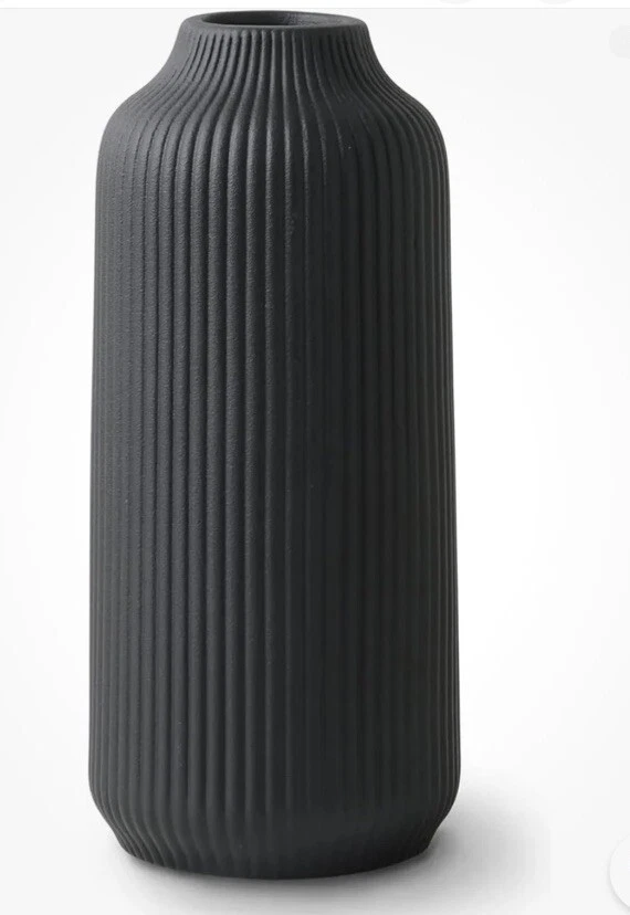 Jarrón de cerámica en florero decorativo nórdico grande para hierba pampeana como florero decorativo boho negro  Foto 1 de 4