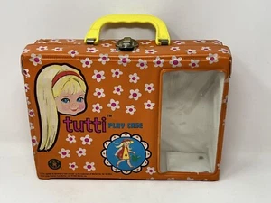 Vintage Mattel 1965 TUTTI Orange Daisy PLAY CASE Barbie Skipper’s Tiny Sister - Picture 1 of 13