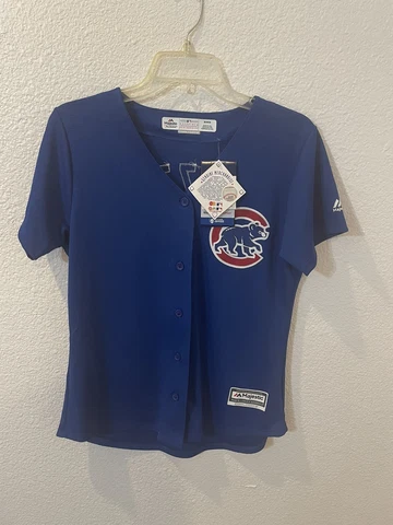 NEW W/TAGS MAJESTIC COOL BASE CHICAGO CUBS ANTHONY RIZZO #44 JERSEY-WOMEN’S MED Cover