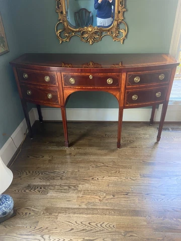 Baker Furniture Historic Charleston Hepplewhite Mahogany and Inlaid Satinwood Si Cover