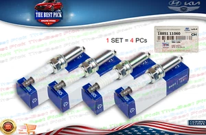 ⭐GENUINE⭐SPARK PLUG SET of 4PCS for 2011-2015 KIA Optima Sorento 2.4L 1885111060 - Picture 1 of 1
