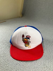 Vintage 1984 Olympics McDonalds Sam Eagle Snapback Trucker Hat Cap Broken Strap - Picture 1 of 18