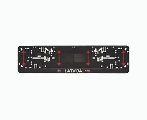 EU License Number Plate Frame Holder Surround Wurth Latvija with country contour