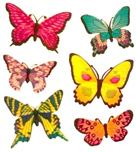 **VINTAGE** Kromekote BUTTERFLIES, BUTTERFLY Sandylion Stickers - Picture 1 of 1
