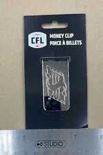 Saskatchewan Roughriders Silver Colored Money Clip CFL Football - Brand New