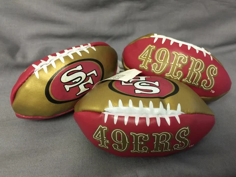 NFL Hacky Sack Kick Ball San Francisco 49ers Set of 3 Mini 3.5" Cover