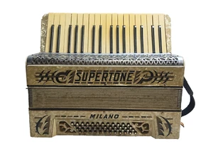 Vintage Supertone Milano Germany Accordion Works SOLD AS-IS (Repair/Parts) - Picture 1 of 24