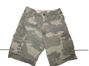 Abercrombie Boys Green Camo Cargo Shorts size 10 waist 28'' - Picture 1 of 3