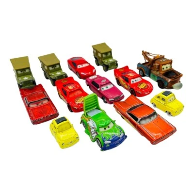 Disney Pixar Cars Lenticular Eyes Lot of 12 Diecast Toy Cars Mater McQueen - Image 1 of 4