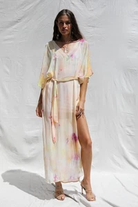Free People Jen’s Pirate Booth Daze Kaftano Nuovo con etichette Taglia M/L Colore Ice Dye Sorbetto - Foto 1 di 5