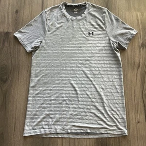 Under Armour T-Shirt Uomo Fitted - Grigio a Righe Extra Large XL - Foto 1 di 4