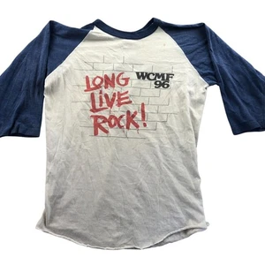 Vintage WCMF 96 Long Live Rock Raglan Graphic T-Shirt Mens Small Crew Neck - Picture 1 of 13