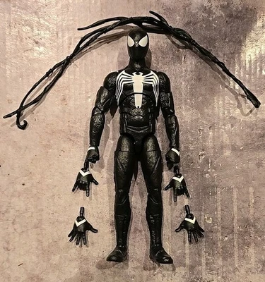 Marvel Legends Spider-Man 2 Gamerverse Peter Parker Symbiote Black Suit Figure  - Image 1 of 3