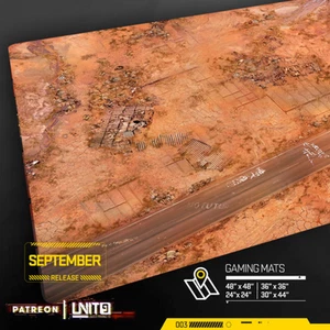 Unit - 9 Desert - Tapis de jeu multi-format - Wargame surface premium - Photo 1 sur 2