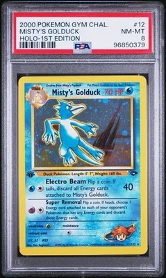 2000 Pokemon Gym Challenge 12 Misty's Golduck Holo 1st Edition PSA 8 Nm Mt - Image 1 of 2