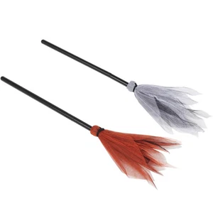 2 Pcs Witch Broom Decoration Child Halloween Costume Accessories - Picture 1 of 12