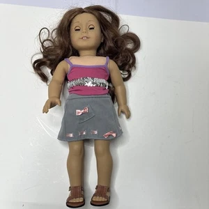 Muñeca American Girl 18” pelo castaño rojizo ojos azules pecas retirada - Imagen 1 de 9