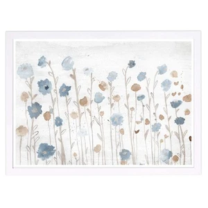 Beautiful Growth Light Blue Canvas Print Wall Art for Living Room, Bedroom, a... - Picture 1 of 4