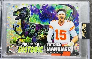 8/18 Patrick Mahomes Disco 2024 Wild Card Dino-Might Historic Kansas City Chiefs - Picture 1 of 2