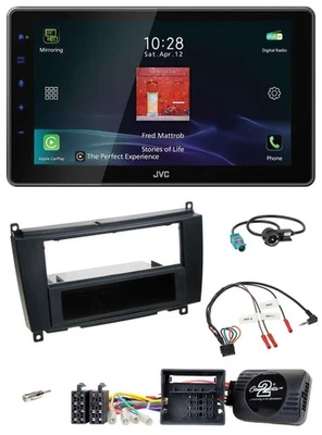 JVC DAB Lenkrad Bluetooth USB Autoradio für Mercedes CLK C209 A209 2004-2010 - Bild 1 von 4