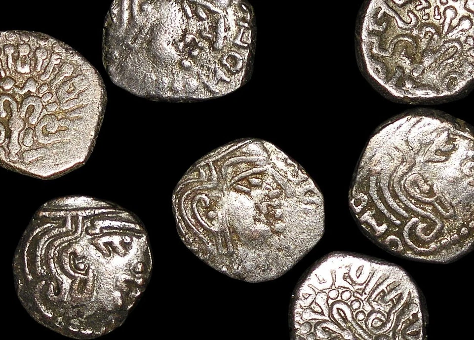 Silver Drachm Coin Set of 3 from Gupta Empire (321-550 CE) - Ancient India 🇮🇳 - Image 1 of 1