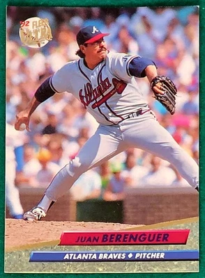 Juan Berenguer - 1992 Fleer Ultra #455 - Atlanta Braves Baseball Card - Image 1 of 3