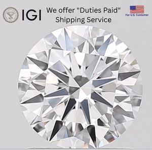 IGI Certified Lab Grown CVD Diamond ROUND Cut 0.93 Ct E Color VVS2 Clarity Stone - Picture 1 of 15