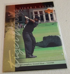 2001 Upper Deck #TT26 Tiger Woods Tiger's Tales - Completes Grand Slam - Bild 1 von 2