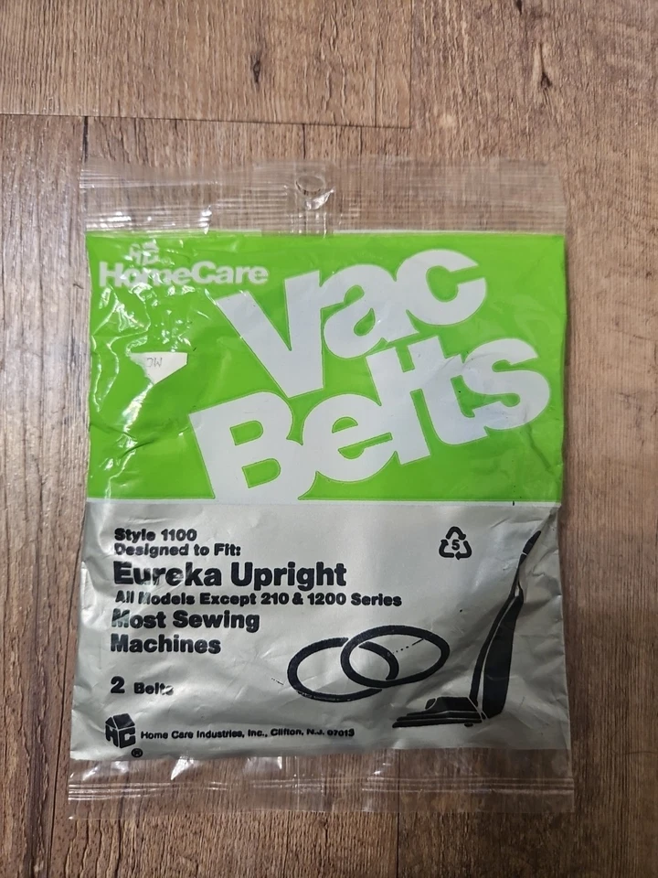 New HomeCare Vac Belts 1100 Eureka Upright RD 2 Belts Fits 600,1400,1900,2000 - Image 1 of 1