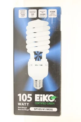 EiKO Spiral Compact Fluorescent Lamp 120V 105W SP105/41/MOG Mogul Base - Image 1 of 3