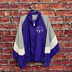 Logo 7 Men's Kansas State Wildcats Windbreaker Jacket Purple Large Team USA - Picture 1 of 14