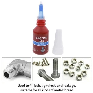 Threadlocker 243 Anaerobic Curing Metal Glue Lock Tight Seal Fastener Thread2025 - Picture 1 of 10